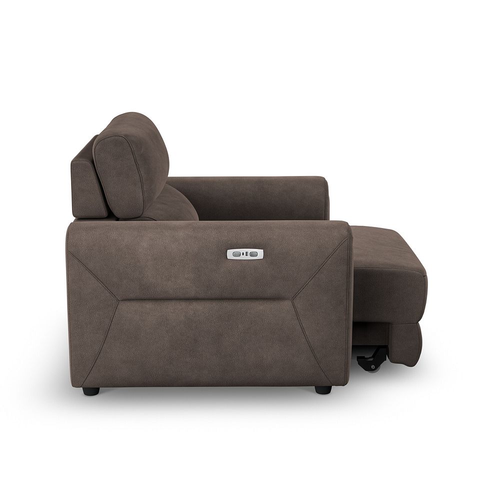 Santorini Power Motion Chaise Armchair and Power Headrest in  Nomad Driftwood Fabric 3