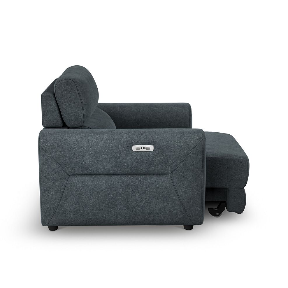 Santorini Power Motion Chaise Armchair and Power Headrest in  Nomad Harbour Mist Fabric 3