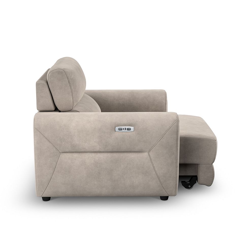Santorini Power Motion Chaise Armchair and Power Headrest in  Nomad Sahara Fabric 3