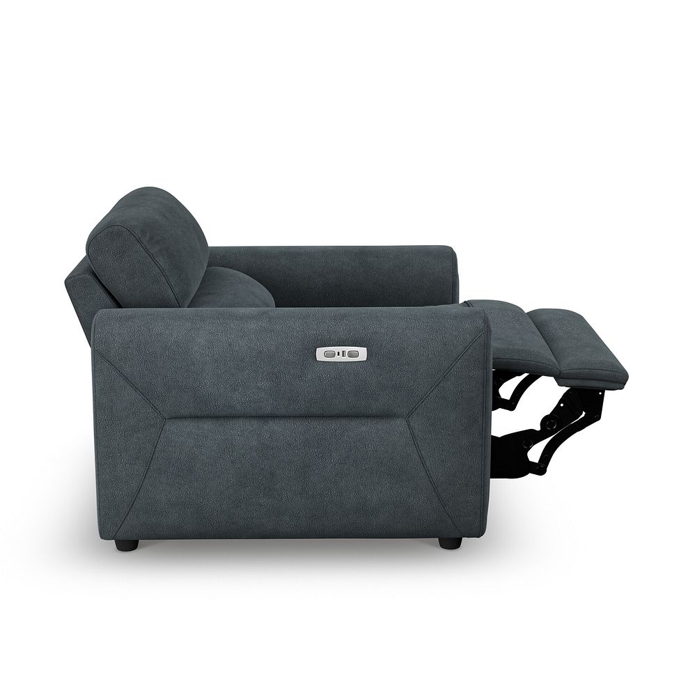 Santorini Electric Recliner Armchair with Power Headrest in  Nomad Harbour Mist Fabric 5