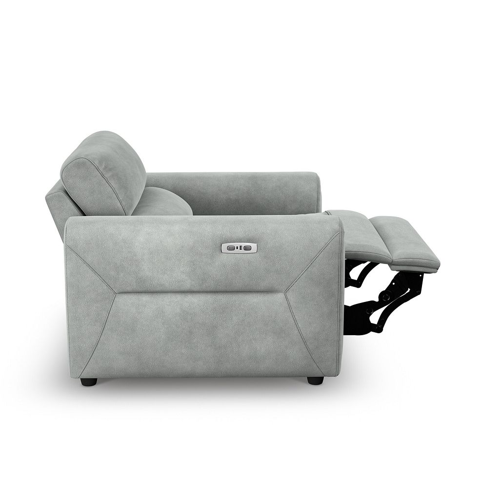 Santorini Electric Recliner Armchair with Power Headrest in  Nomad Pebble Fabric 5
