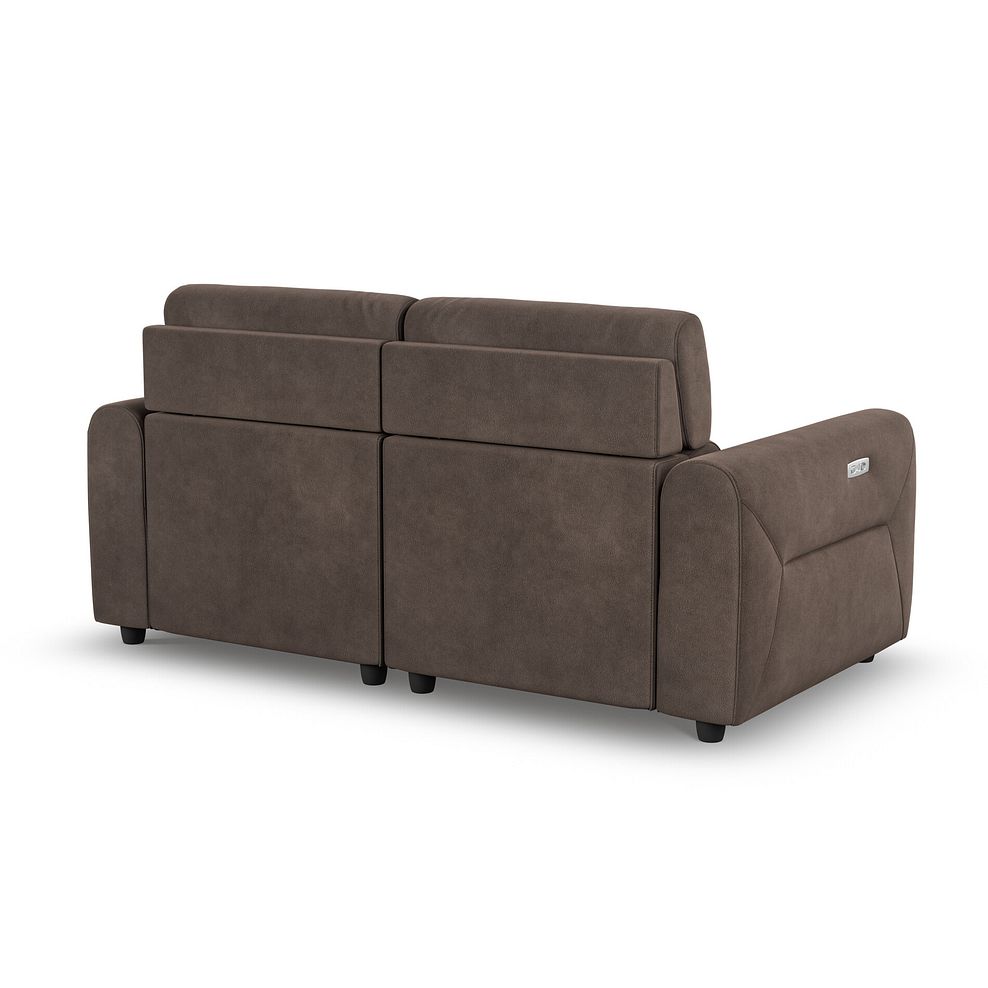 Santorini Modular 2 Seater Electric Reclining Sofa with Double End Motion Chaises in Nomad Driftwood Fabric- GROUP 8 4