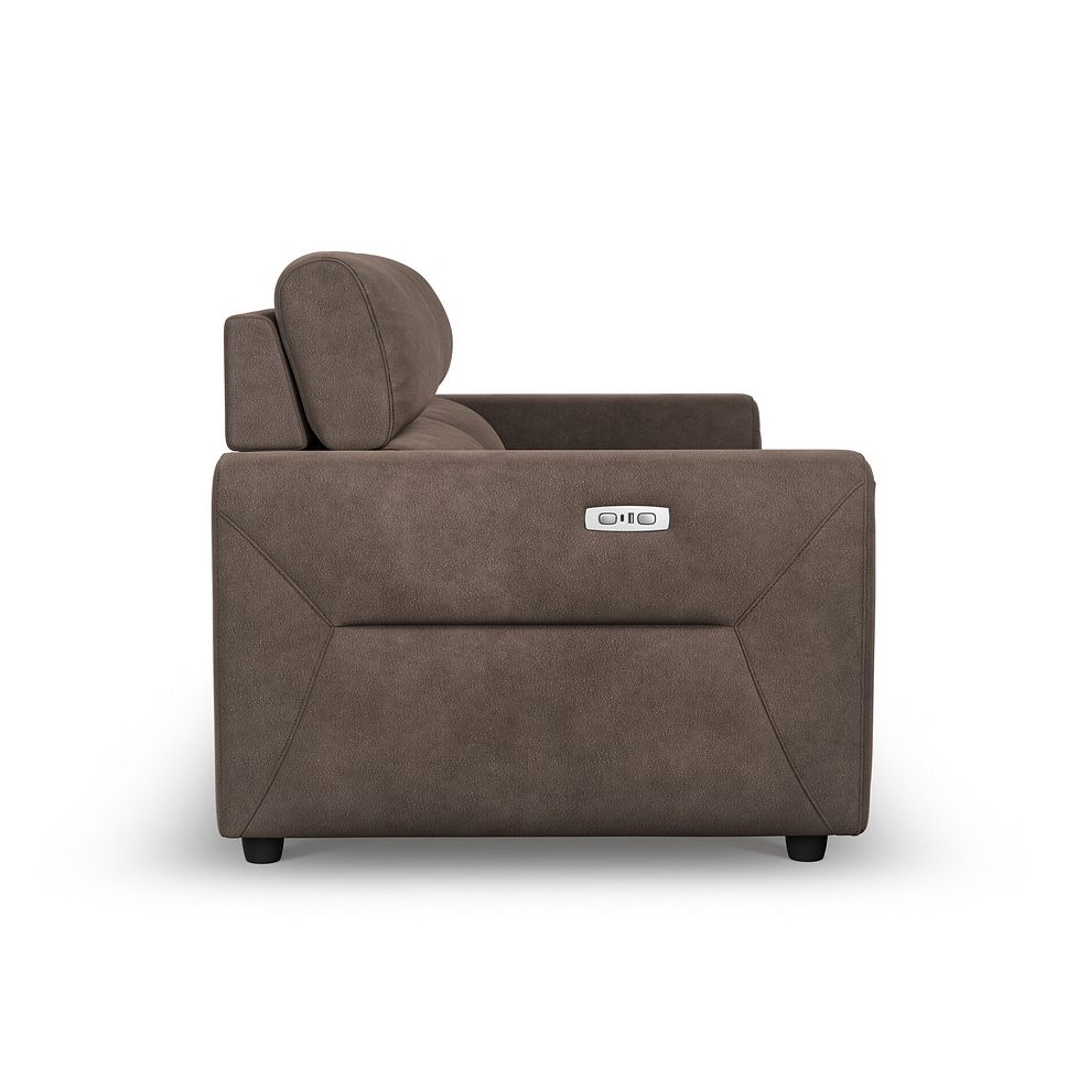 Santorini Modular 2 Seater Electric Reclining Sofa with Double End Motion Chaises in Nomad Driftwood Fabric- GROUP 8 5