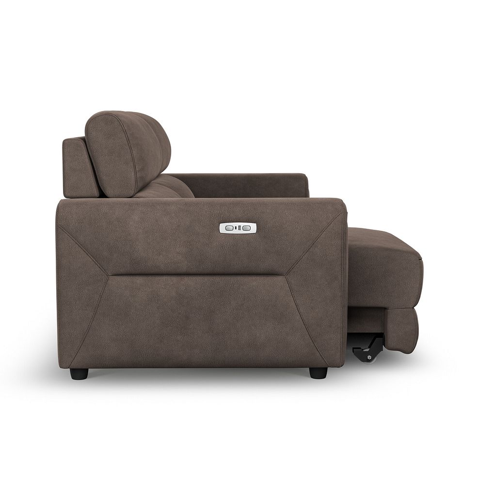 Santorini Modular 2 Seater Electric Reclining Sofa with Double End Motion Chaises in Nomad Driftwood Fabric- GROUP 8 6
