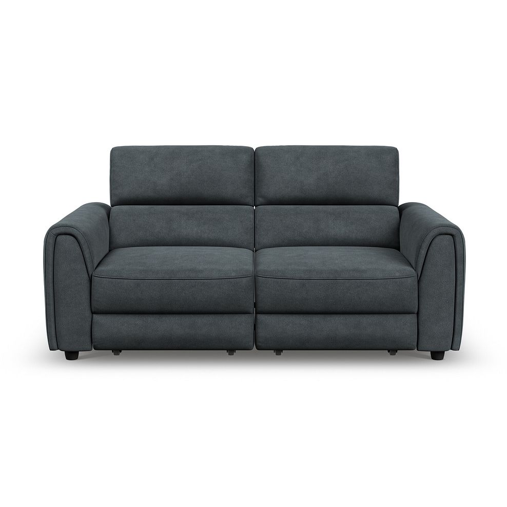 Santorini Modular 2 Seater Electric Reclining Sofa with Double End Motion Chaises in Nomad Harbour Mist Fabric- GROUP 8 3