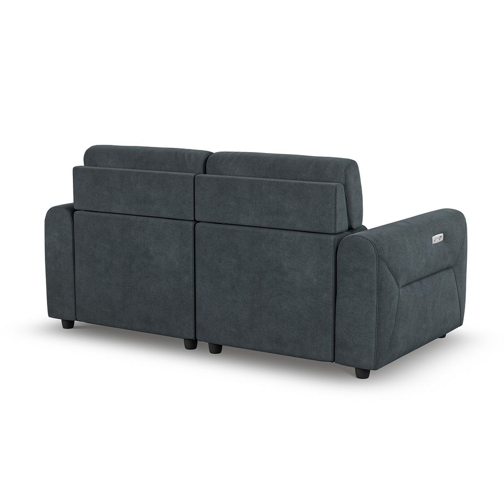 Santorini Modular 2 Seater Electric Reclining Sofa with Double End Motion Chaises in Nomad Harbour Mist Fabric- GROUP 8 4