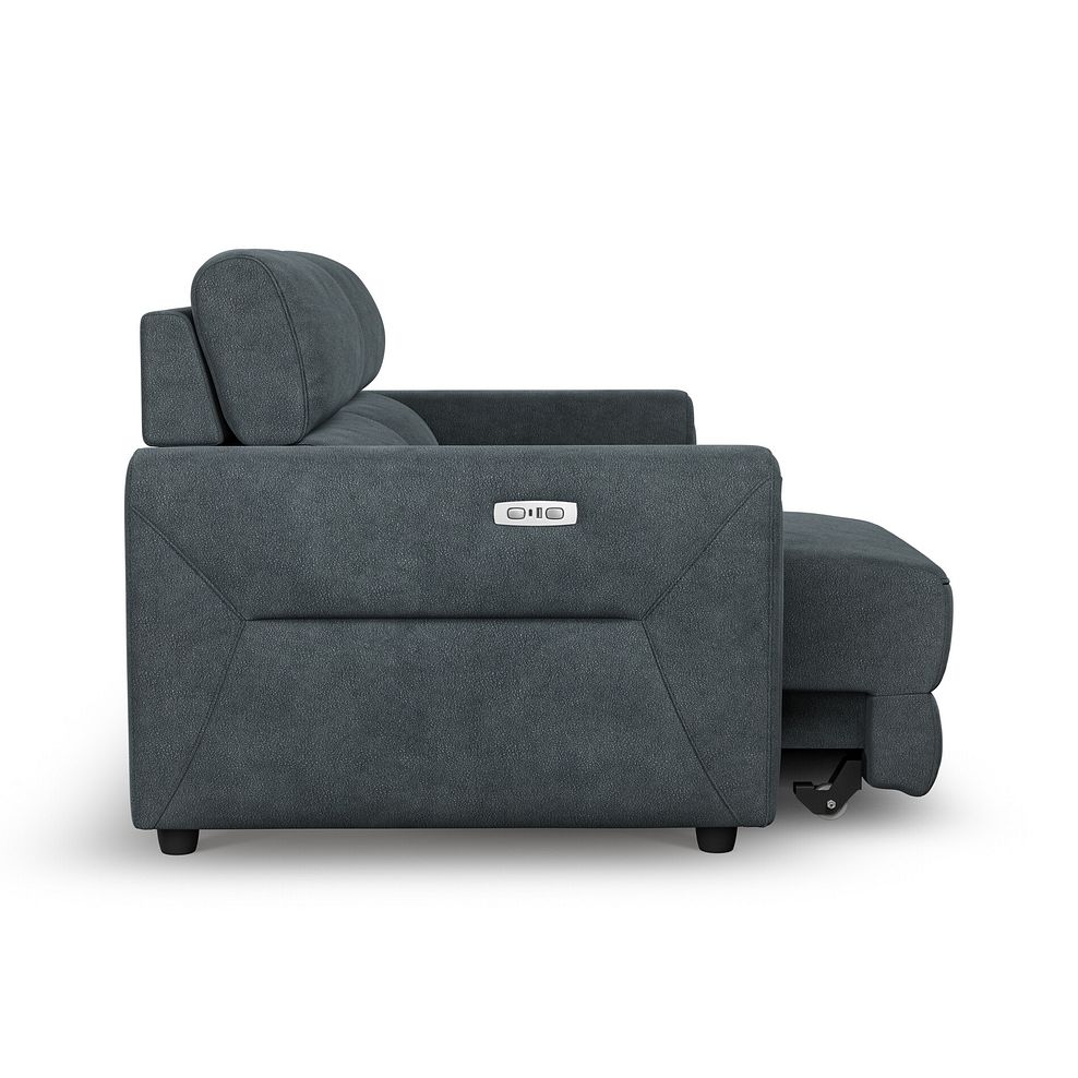 Santorini Modular 2 Seater Electric Reclining Sofa with Double End Motion Chaises in Nomad Harbour Mist Fabric- GROUP 8 6