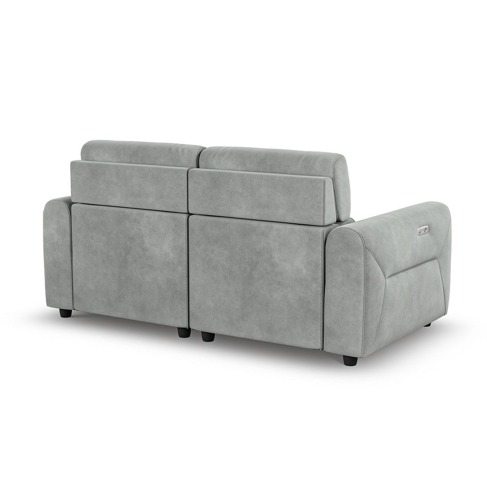 Santorini Modular 2 Seater Electric Reclining Sofa with Double End Motion Chaises in Nomad Pebble Fabric- GROUP 8 4
