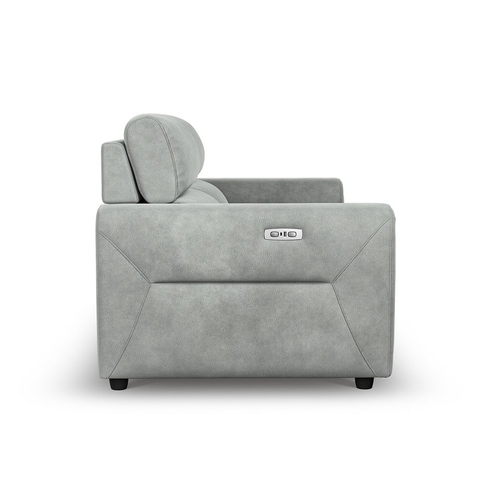 Santorini Modular 2 Seater Electric Reclining Sofa with Double End Motion Chaises in Nomad Pebble Fabric- GROUP 8 5