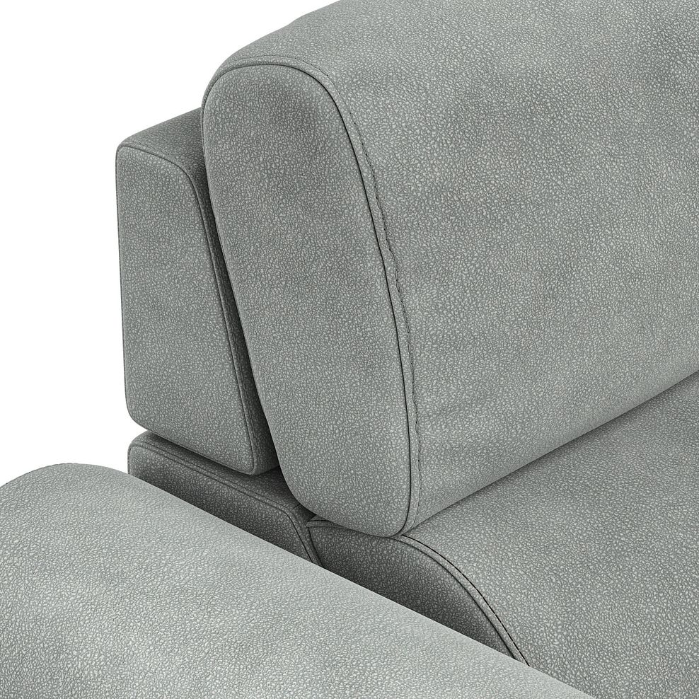 Santorini Modular 2 Seater Electric Reclining Sofa with Double End Motion Chaises in Nomad Pebble Fabric- GROUP 8 9