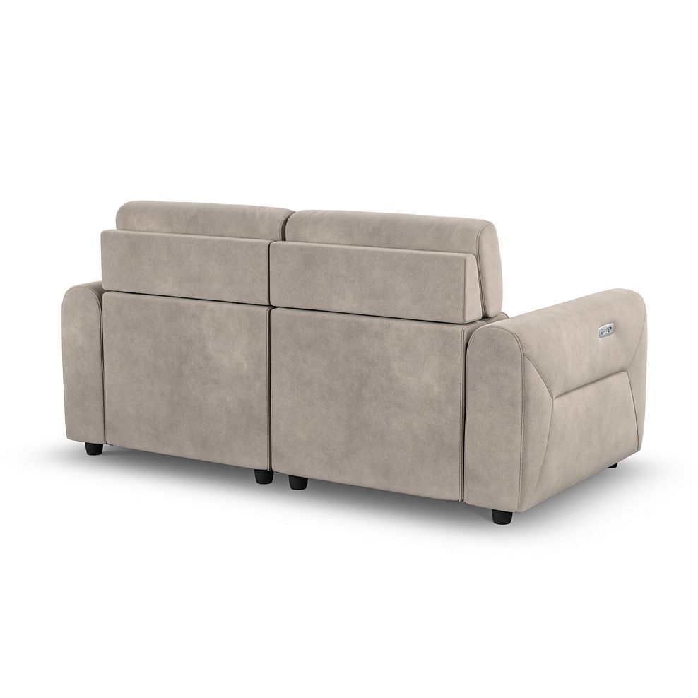 Santorini Modular 2 Seater Electric Reclining Sofa with Double End Motion Chaises in Nomad Sahara Fabric- GROUP 8 4