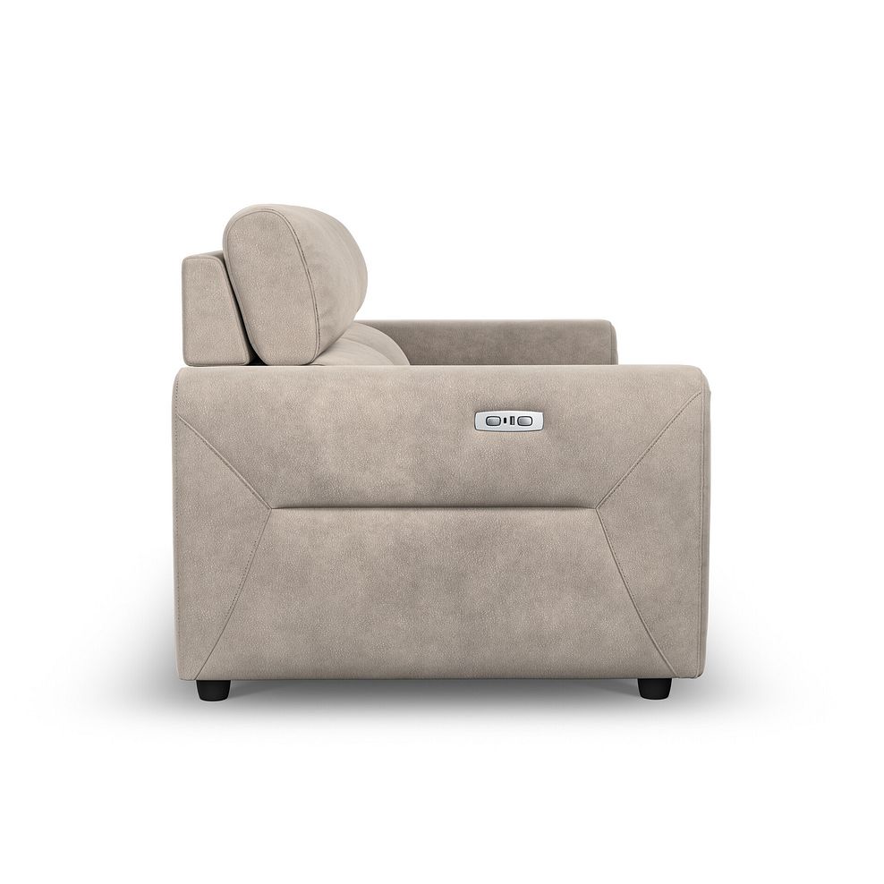 Santorini Modular 2 Seater Electric Reclining Sofa with Double End Motion Chaises in Nomad Sahara Fabric- GROUP 8 5