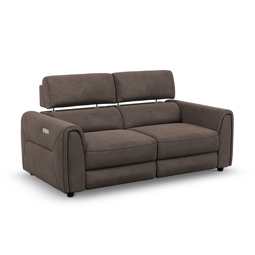Santorini Modular 2 Seater Electric Reclining Sofa with Power Headrests in Nomad Driftwood Fabric  - GROUP 8 2