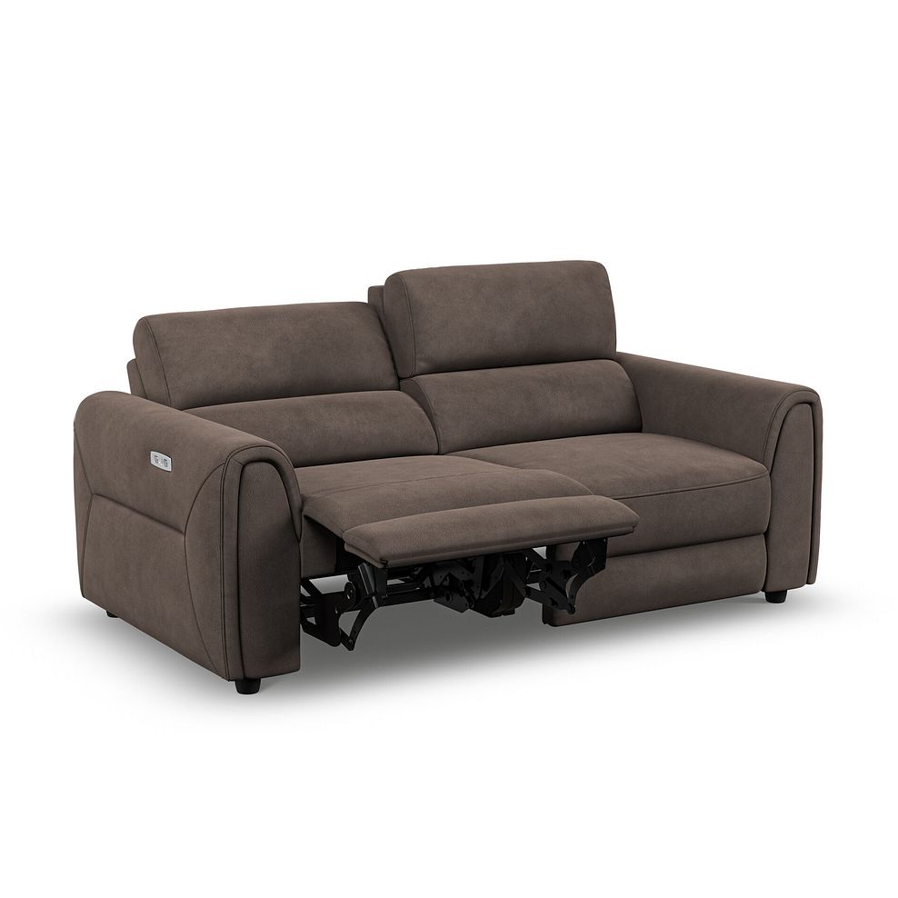 Santorini Modular 2 Seater Electric Reclining Sofa with Power Headrests in Nomad Driftwood Fabric  - GROUP 8 4