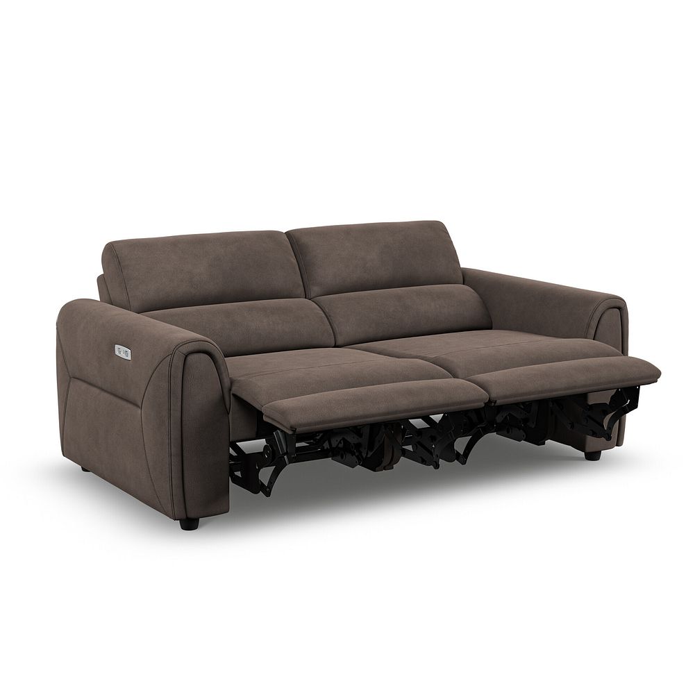 Santorini Modular 2 Seater Electric Reclining Sofa with Power Headrests in Nomad Driftwood Fabric  - GROUP 8 5