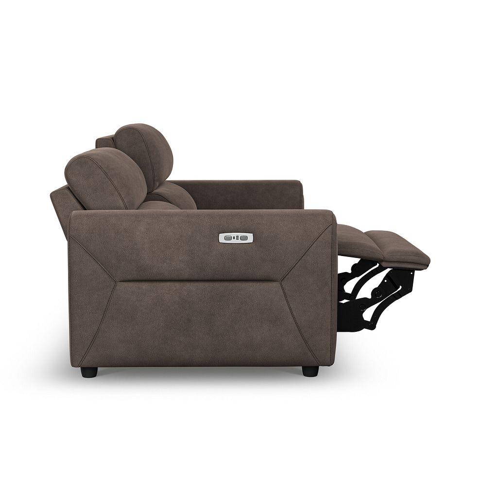 Santorini Modular 2 Seater Electric Reclining Sofa with Power Headrests in Nomad Driftwood Fabric  - GROUP 8 9