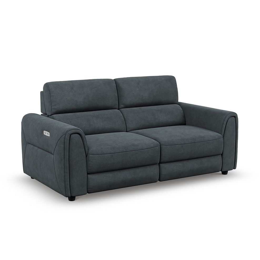 Santorini Modular 2 Seater Electric Reclining Sofa with Power Headrests in Nomad Harbour Mist Fabric  - GROUP 8 1