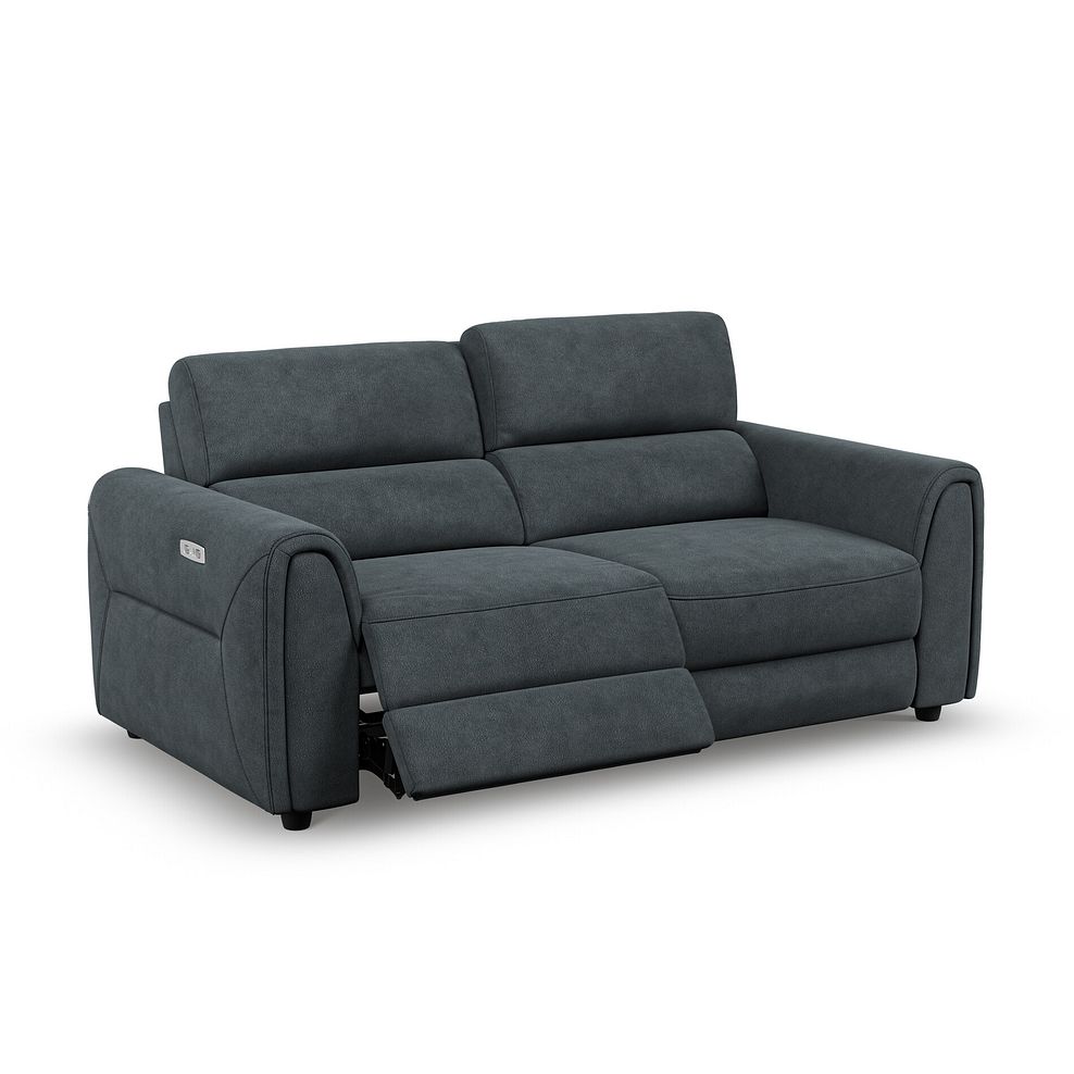 Santorini Modular 2 Seater Electric Reclining Sofa with Power Headrests in Nomad Harbour Mist Fabric  - GROUP 8 3