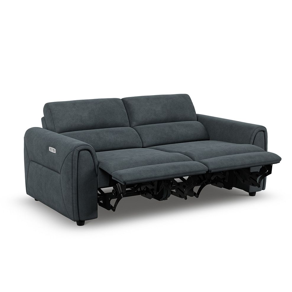 Santorini Modular 2 Seater Electric Reclining Sofa with Power Headrests in Nomad Harbour Mist Fabric  - GROUP 8 5