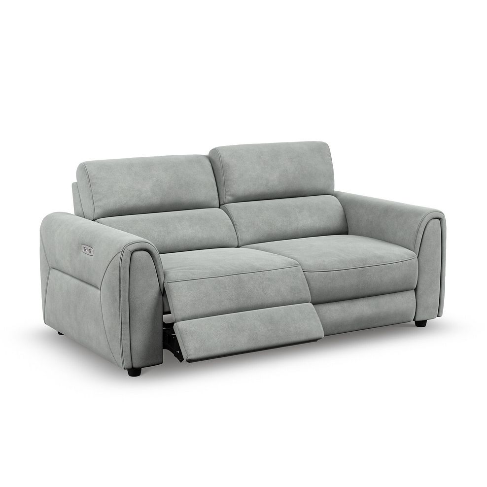 Santorini Modular 2 Seater Electric Reclining Sofa with Power Headrests in Nomad Pebble Fabric  - GROUP 8 3