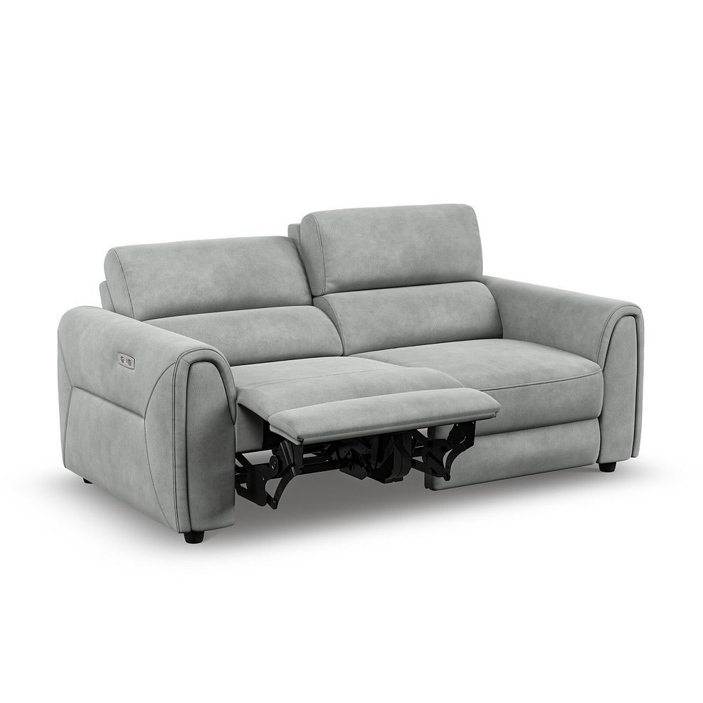 Santorini Modular 2 Seater Electric Reclining Sofa with Power Headrests in Nomad Pebble Fabric  - GROUP 8 4