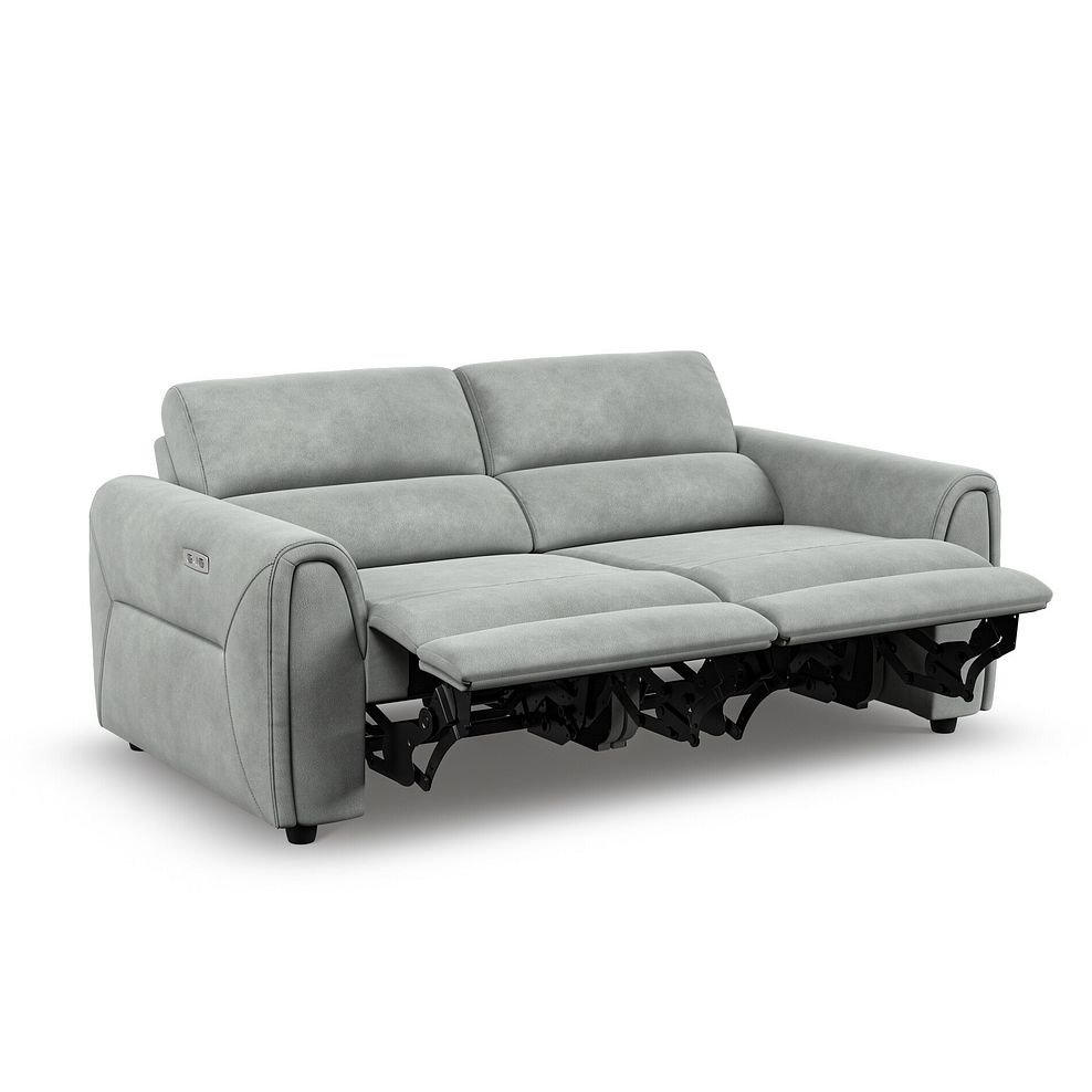 Santorini Modular 2 Seater Electric Reclining Sofa with Power Headrests in Nomad Pebble Fabric  - GROUP 8 5