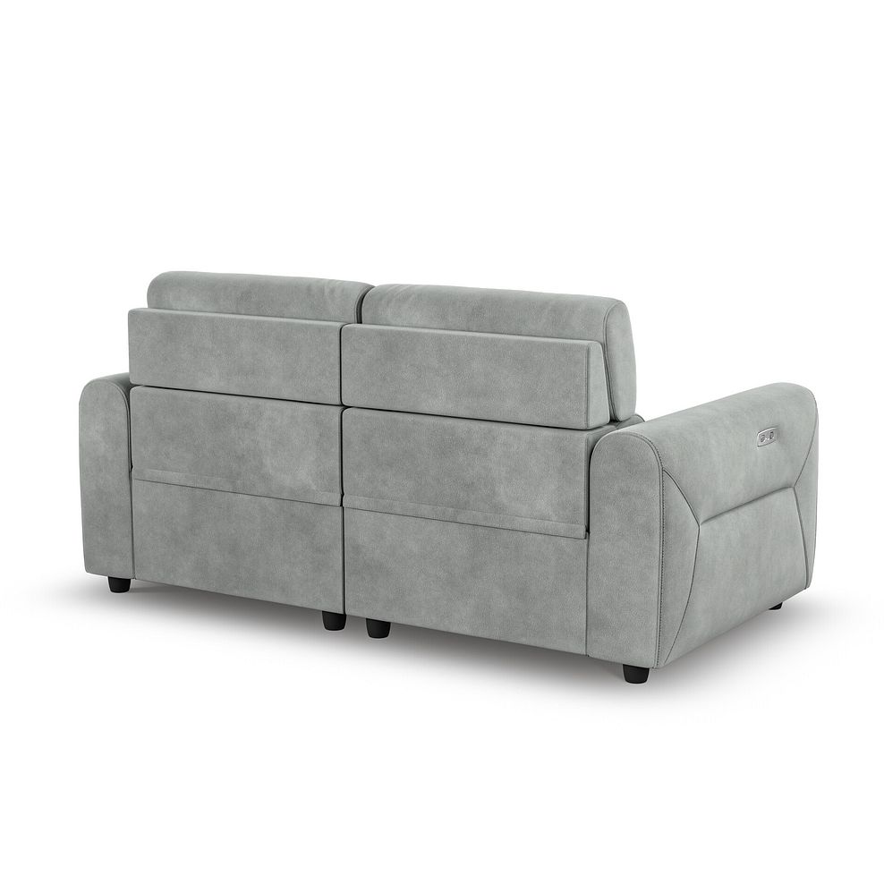 Santorini Modular 2 Seater Electric Reclining Sofa with Power Headrests in Nomad Pebble Fabric  - GROUP 8 7