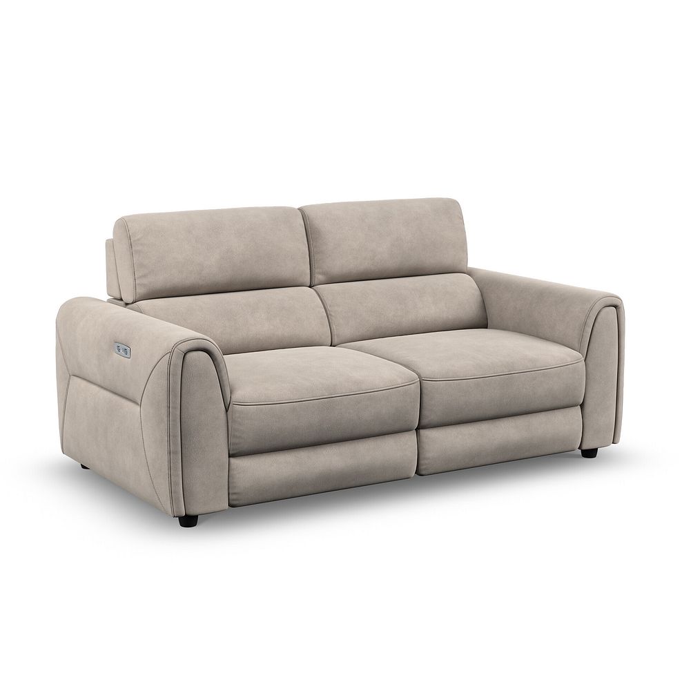 Santorini Modular 2 Seater Electric Reclining Sofa with Power Headrests in Nomad Sahara Fabric  - GROUP 8 1