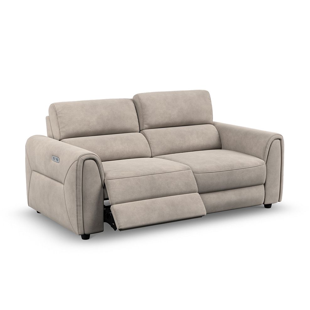 Santorini Modular 2 Seater Electric Reclining Sofa with Power Headrests in Nomad Sahara Fabric  - GROUP 8 3