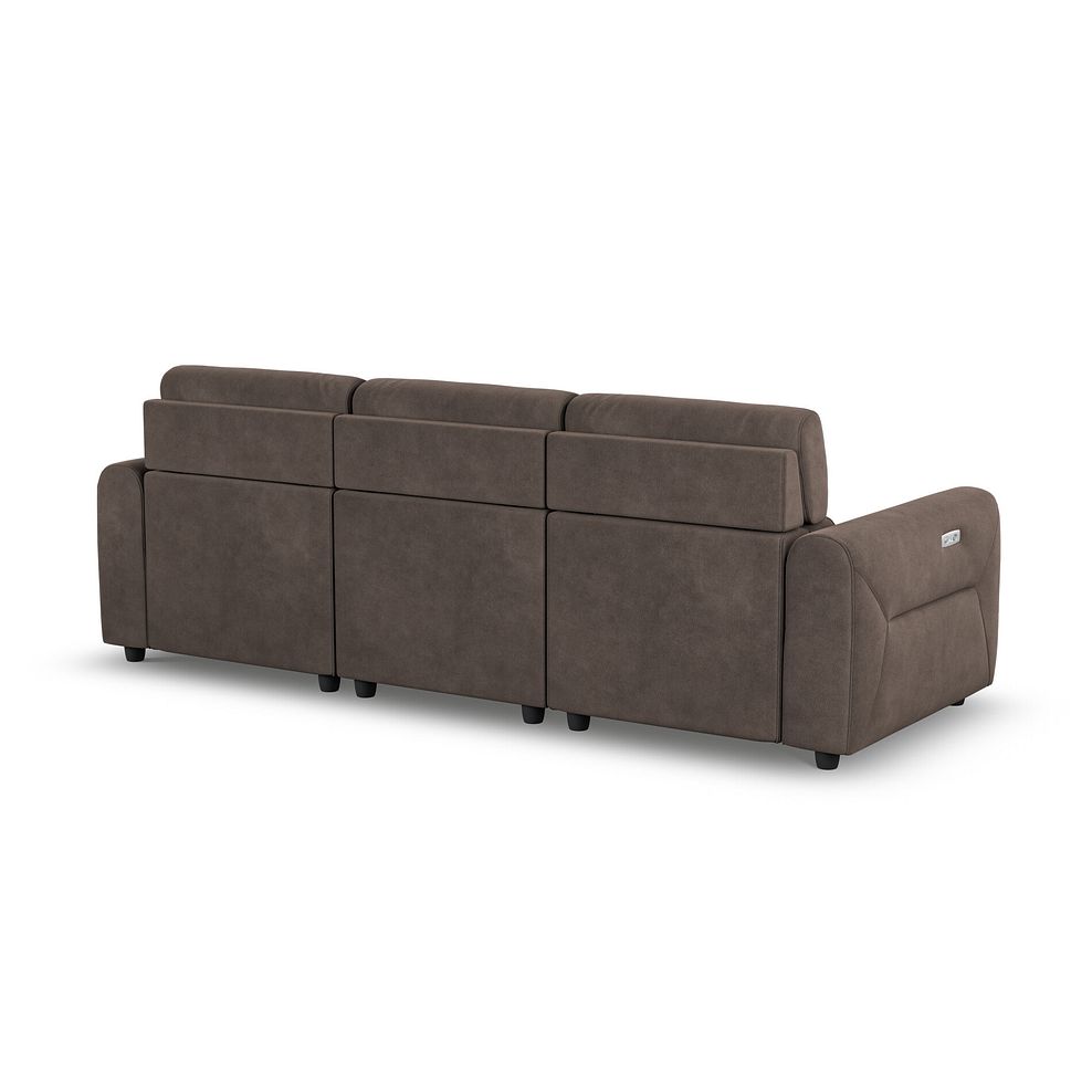 Santorini  Modular 3 Seater Power Motion Chaise Sofa in Nomad Driftwood Fabric- GROUP 9 4