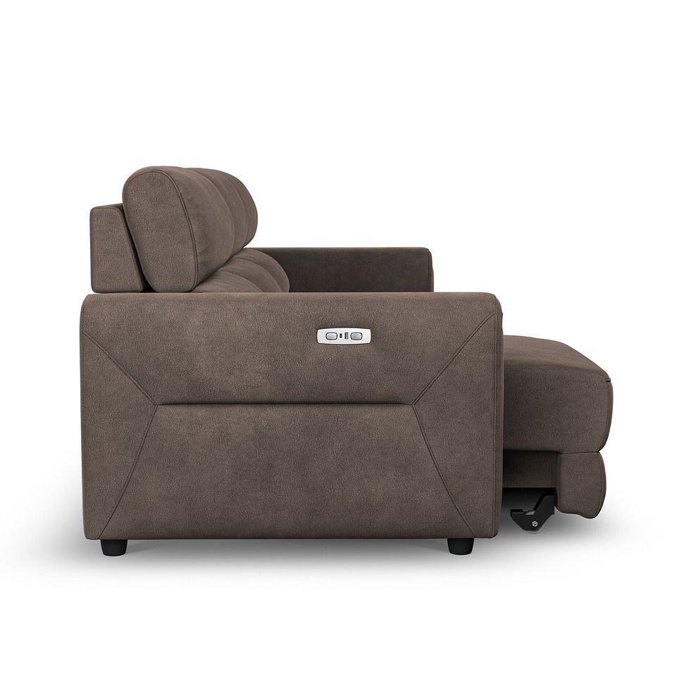 Santorini  Modular 3 Seater Power Motion Chaise Sofa in Nomad Driftwood Fabric- GROUP 9 6