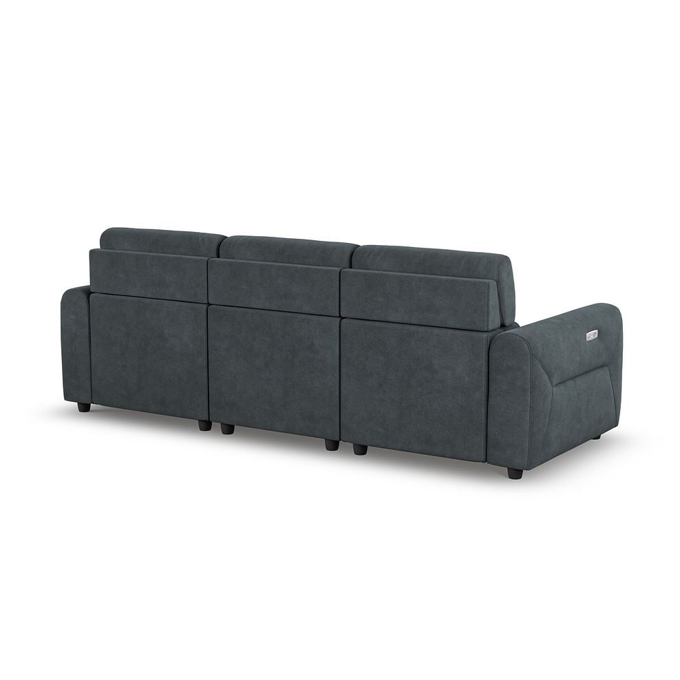 Santorini  Modular 3 Seater Power Motion Chaise Sofa in Nomad Harbour Mist Fabric- GROUP 9 4