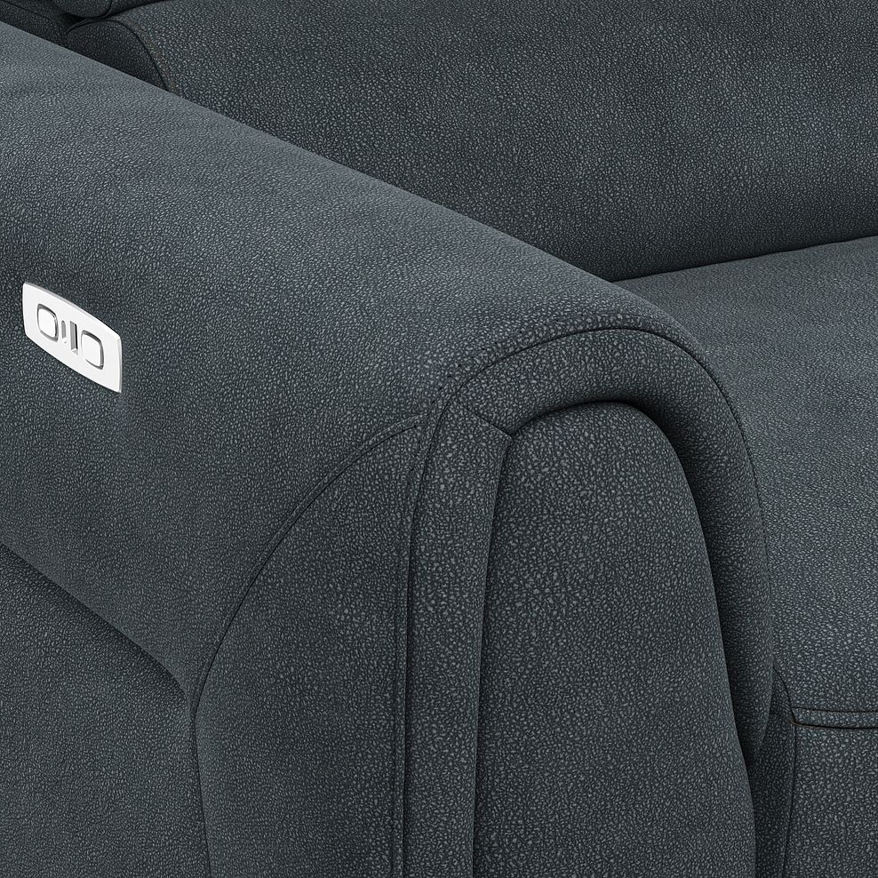 Santorini  Modular 3 Seater Power Motion Chaise Sofa in Nomad Harbour Mist Fabric- GROUP 9 7