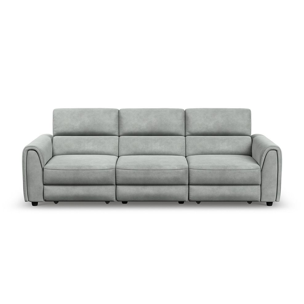 Santorini  Modular 3 Seater Power Motion Chaise Sofa in Nomad Pebble Fabric- GROUP 9 3