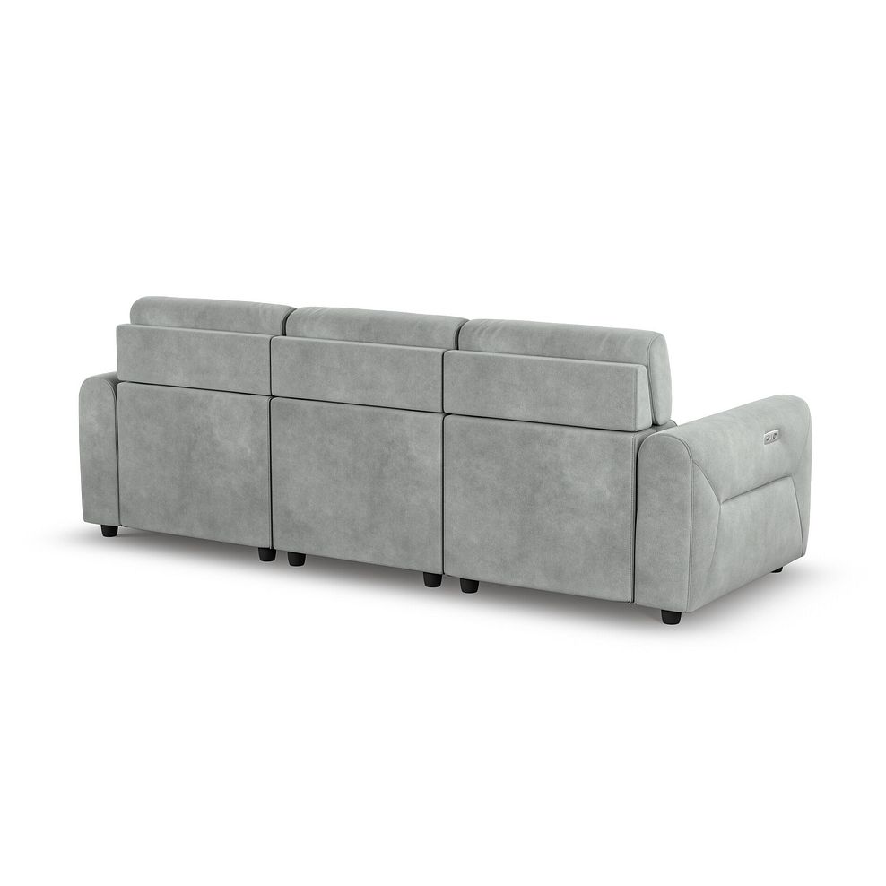 Santorini  Modular 3 Seater Power Motion Chaise Sofa in Nomad Pebble Fabric- GROUP 9 4