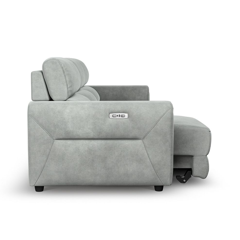 Santorini  Modular 3 Seater Power Motion Chaise Sofa in Nomad Pebble Fabric- GROUP 9 6
