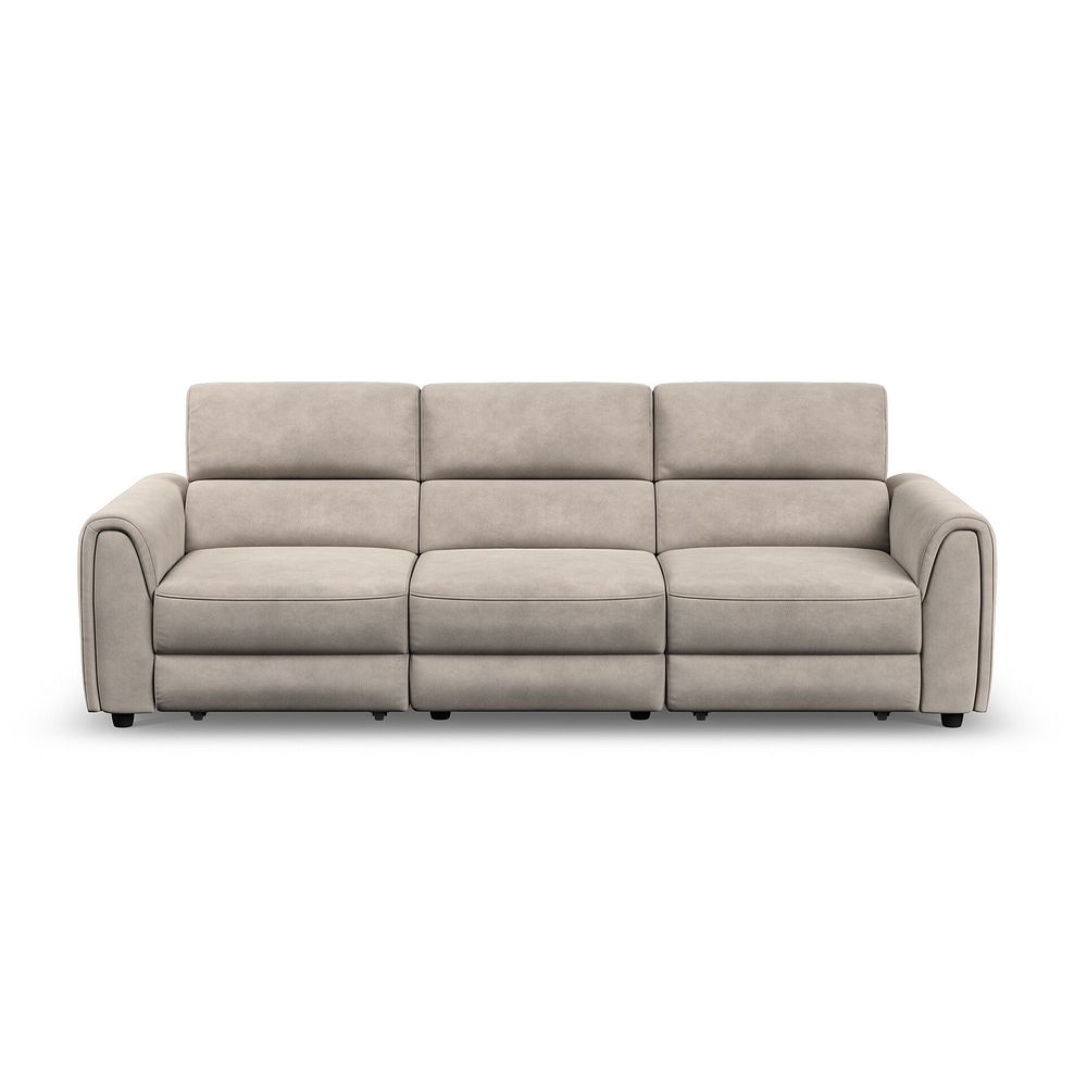 Santorini  Modular 3 Seater Power Motion Chaise Sofa in Nomad Sahara Fabric- GROUP 9 3