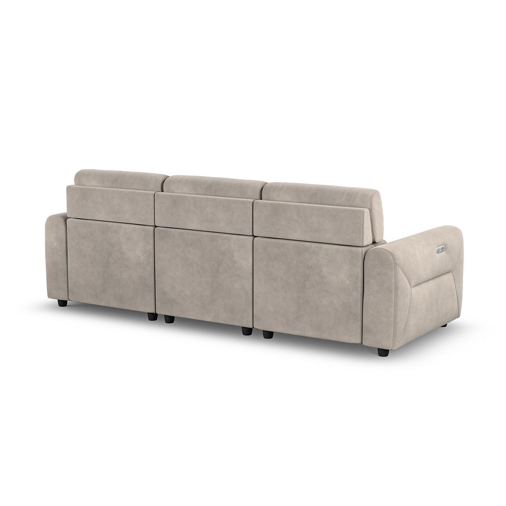 Santorini  Modular 3 Seater Power Motion Chaise Sofa in Nomad Sahara Fabric- GROUP 9 4
