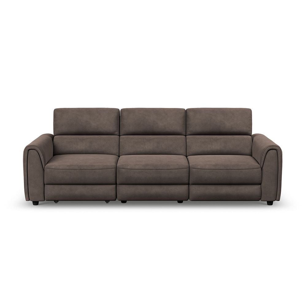 Santorini Modular 3 Seater Power Chaise Left Hand Corner Sofa and Power Headres in Nomad Driftwood Fabric- GROUP 9 7
