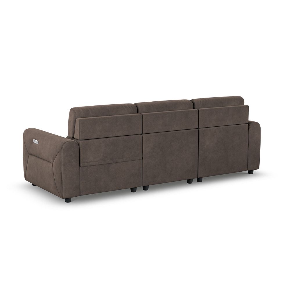 Santorini Modular 3 Seater Power Chaise Left Hand Corner Sofa and Power Headres in Nomad Driftwood Fabric- GROUP 9 8
