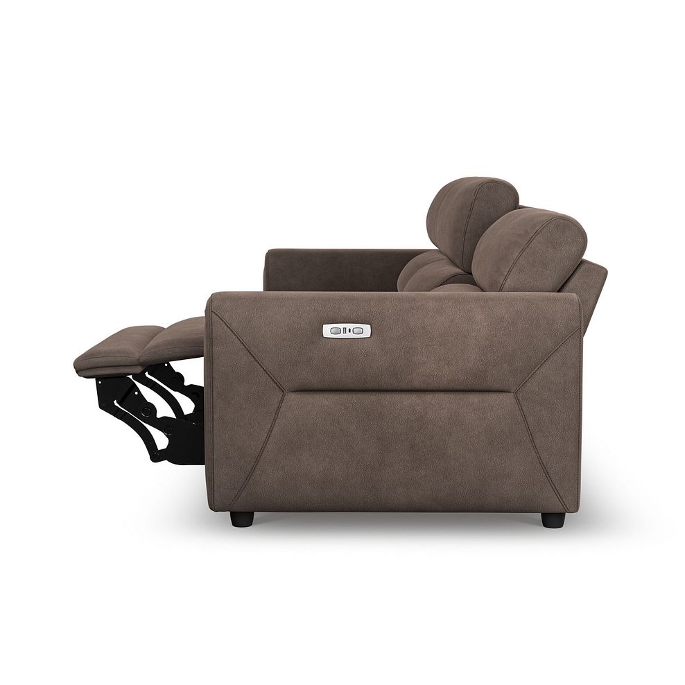 Santorini Modular 3 Seater Power Chaise Left Hand Corner Sofa and Power Headres in Nomad Driftwood Fabric- GROUP 9 10
