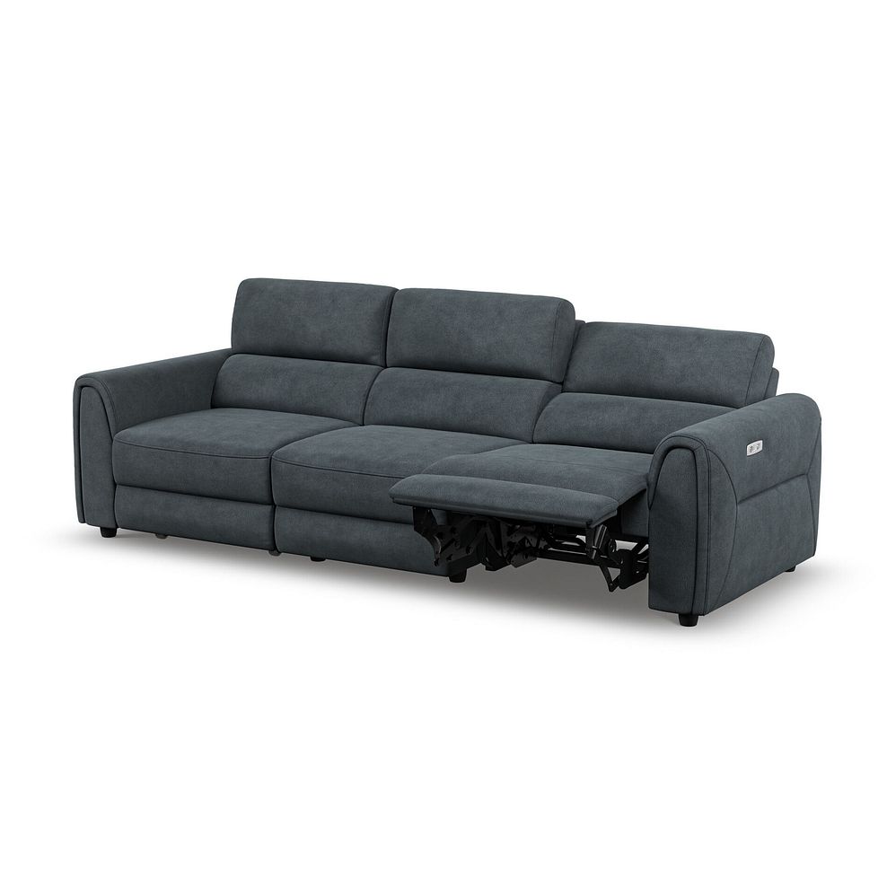 Santorini Modular 3 Seater Power Chaise Left Hand Corner Sofa and Power Headres in Nomad Harbour Mist Fabric- GROUP 9 5