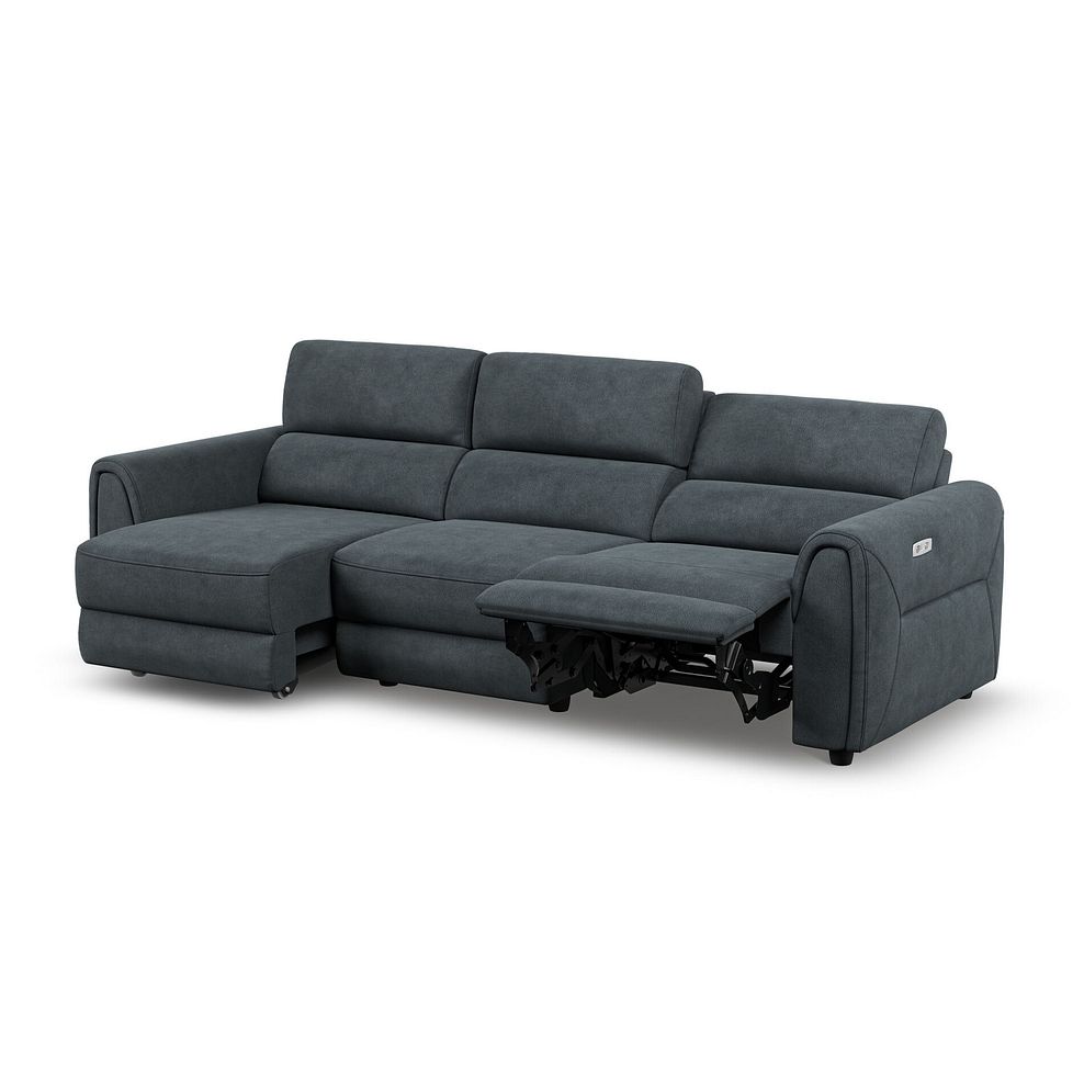 Santorini Modular 3 Seater Power Chaise Left Hand Corner Sofa and Power Headres in Nomad Harbour Mist Fabric- GROUP 9 6