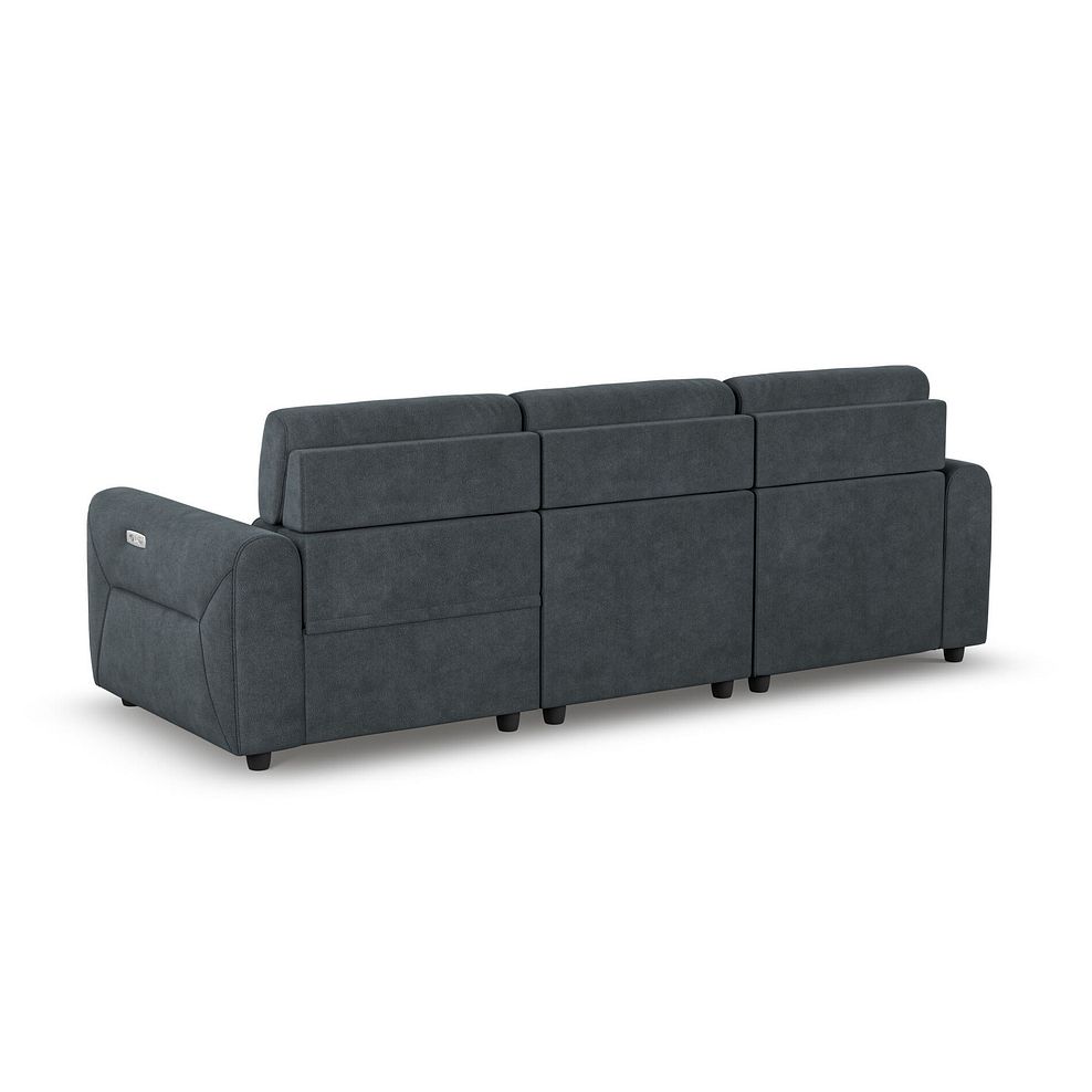 Santorini Modular 3 Seater Power Chaise Left Hand Corner Sofa and Power Headres in Nomad Harbour Mist Fabric- GROUP 9 8