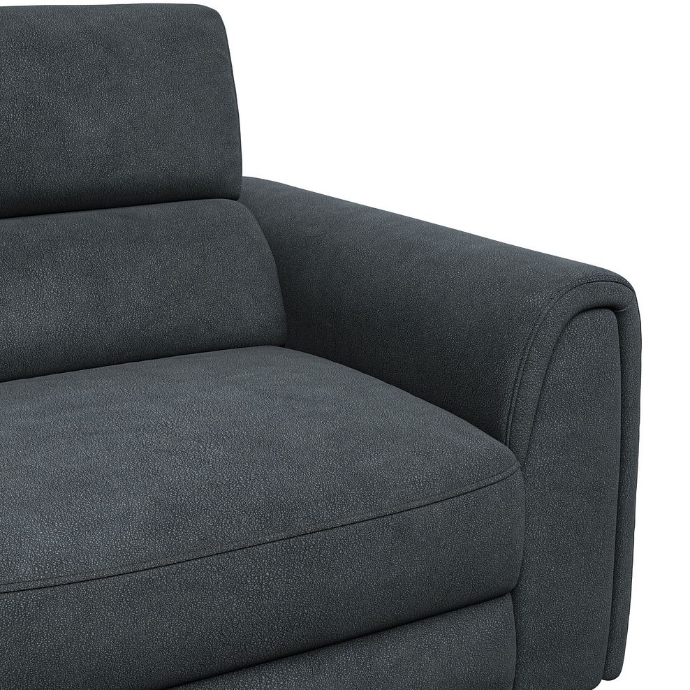Santorini Modular 3 Seater Power Chaise Left Hand Corner Sofa and Power Headres in Nomad Harbour Mist Fabric- GROUP 9 12