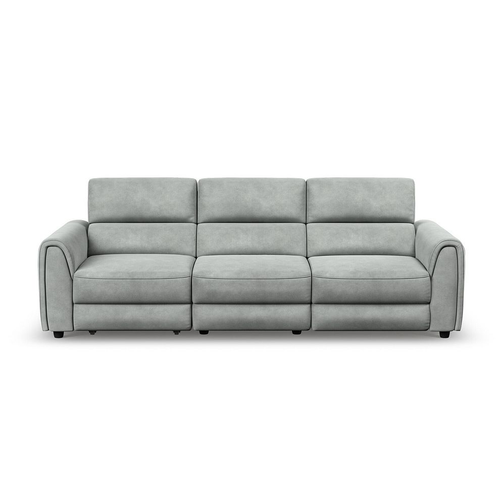 Santorini Modular 3 Seater Power Chaise Left Hand Corner Sofa and Power Headrest in Nomad Pebble Fabric- GROUP 9 7