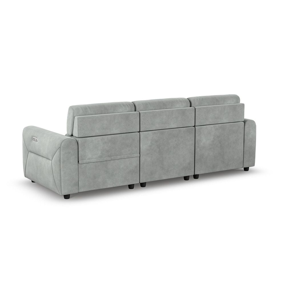 Santorini Modular 3 Seater Power Chaise Left Hand Corner Sofa and Power Headrest in Nomad Pebble Fabric- GROUP 9 8