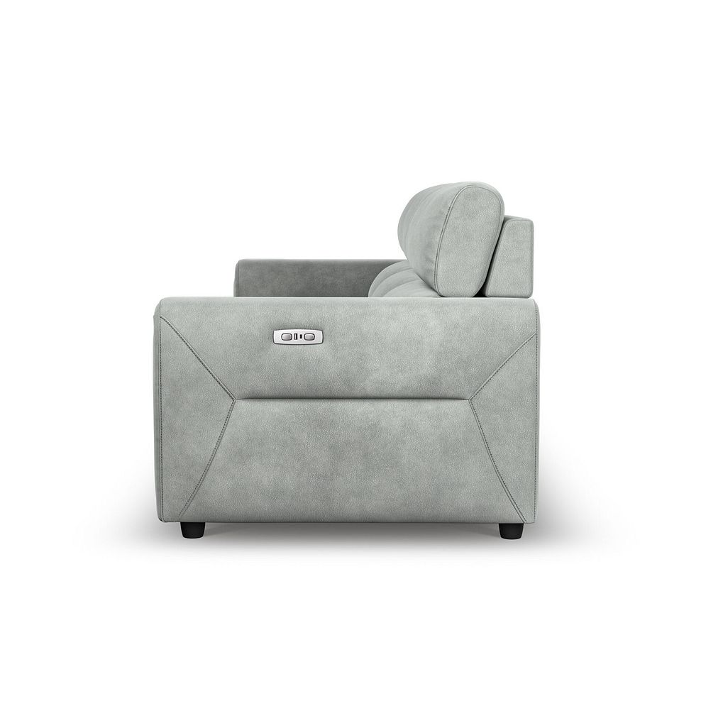 Santorini Modular 3 Seater Power Chaise Left Hand Corner Sofa and Power Headrest in Nomad Pebble Fabric- GROUP 9 9