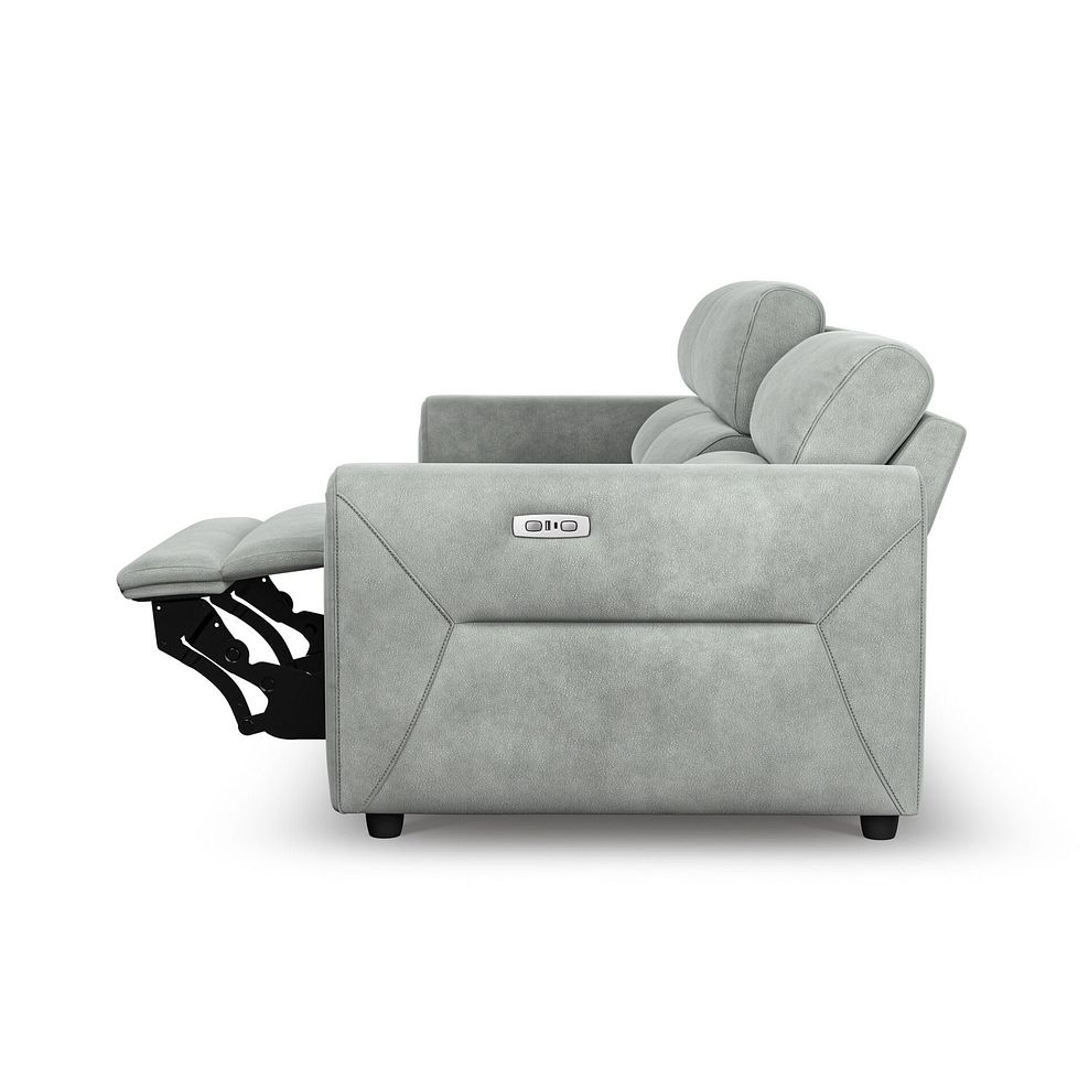 Santorini Modular 3 Seater Power Chaise Left Hand Corner Sofa and Power Headrest in Nomad Pebble Fabric- GROUP 9 10