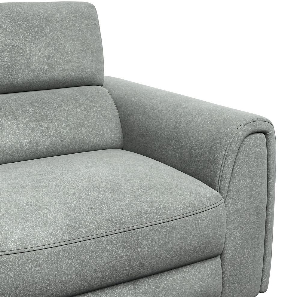 Santorini Modular 3 Seater Power Chaise Left Hand Corner Sofa and Power Headrest in Nomad Pebble Fabric- GROUP 9 12